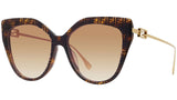 Baguette Havana Cat Eye Sunglasses