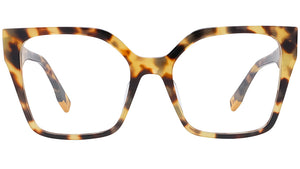 Fendi Way Havana Square Eyeglasses