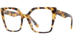 Fendi Way Havana Square Eyeglasses