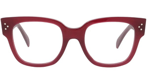 CELINE 3 Dots Red Square Eyeglasses