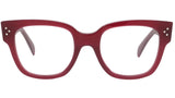 CELINE 3 Dots Red Square Eyeglasses