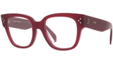 CELINE 3 Dots Red Square Eyeglasses