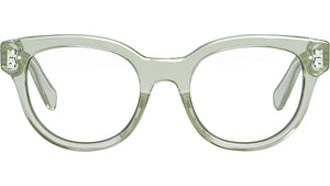 CELINE 3 Dots Green Round Eyeglasses