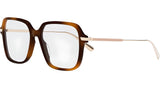 GemDiorO S5I Havana Geometric Eyeglasses