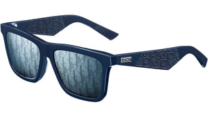 DiorB27 S1I Blue Geometric Sunglasses