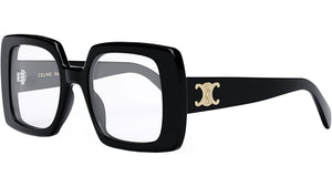 Triomphe Black Geometric Eyeglasses