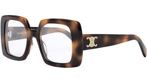 Triomphe Havana Geometric Eyeglasses