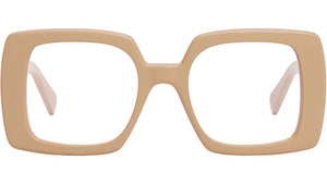 Triomphe Beige Geometric Eyeglasses