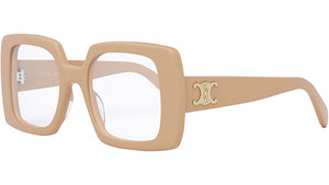 Triomphe Beige Geometric Eyeglasses