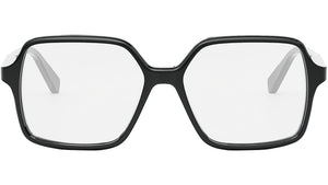 CELINE Thin Shiny Black Geometric Eyeglasses