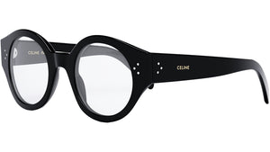 CELINE 3 Dots Black Round Eyeglasses