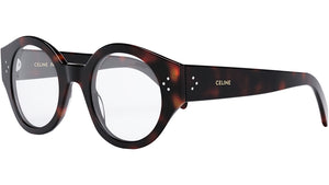 CELINE 3 Dots Dark Havana Round Eyeglasses