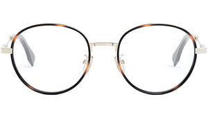 Fendi Travel Havana Round Eyeglasses