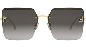 Fendi First Shiny Endura Gold Square Sunglasses