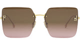 Fendi First Shiny Endura Gold Square Sunglasses