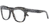 DiorSignatureO B3I Grey Leopard Geometric Eyeglasses