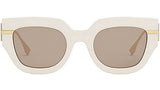 Fendigraphy White Square Sunglasses