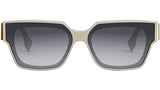 Fendi First Ivory Oval Sunglasses