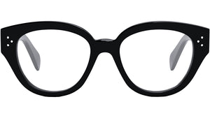 CELINE 3 Dots Black Round Eyeglasses