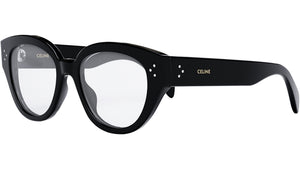 CELINE 3 Dots Black Round Eyeglasses