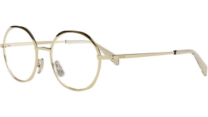 Metal Shiny Gold Geometric Eyeglasses