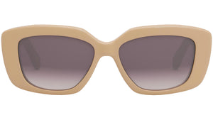 Triomphe Beige Rectangular Sunglasses