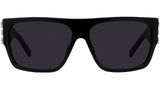 4G Black D-Frame Sunglasses