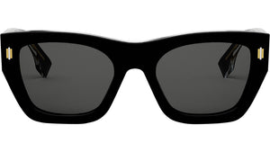 Fendi Roma Black Rectangular Sunglasses