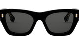 Fendi Roma Black Rectangular Sunglasses