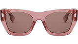 Fendi Roma Red Rectangular Sunglasses