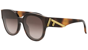 Fendi First Brown Round Sunglasses