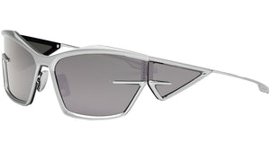 Giv Cut Silver Geometric Sunglasses