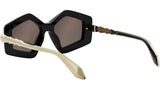 Serpenti Black Geometric Sunglasses