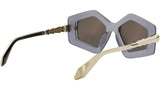 Serpenti Silver Geometric Sunglasses