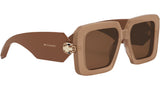 Serpenti Brown Geometric Sunglasses