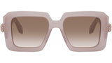 Serpenti Havana Geometric Sunglasses