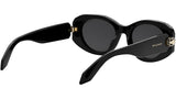 Serpenti Forever Black Oval Sunglasses