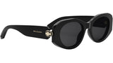 Serpenti Forever Black Oval Sunglasses