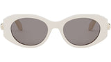 Serpenti Forever White Oval Sunglasses