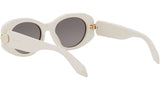 Serpenti Forever White Oval Sunglasses