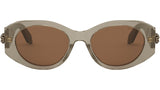 Serpenti Forever Brown Oval Sunglasses