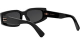 B.zero1 Black Rectangular Sunglasses