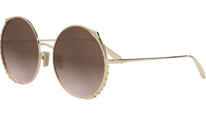 Serpenti Yellow Round Sunglasses