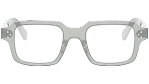 CELINE 3 Dots Transparent Sage Rectangular Eyeglasses