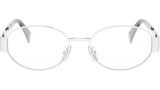 Metal Triomphe Shiny Palladium Oval Eyeglasses