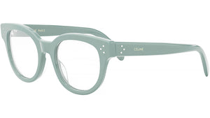 CELINE 3 Dots Green Round Eyeglasses