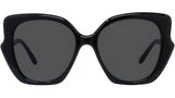 Slim Black Geometric Sunglasses