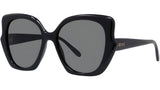 Slim Black Geometric Sunglasses