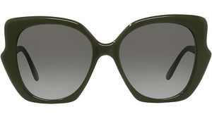 Slim Green Geometric Sunglasses