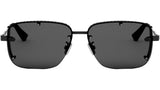 NeoDior S4U Black Rectangular Sunglasses